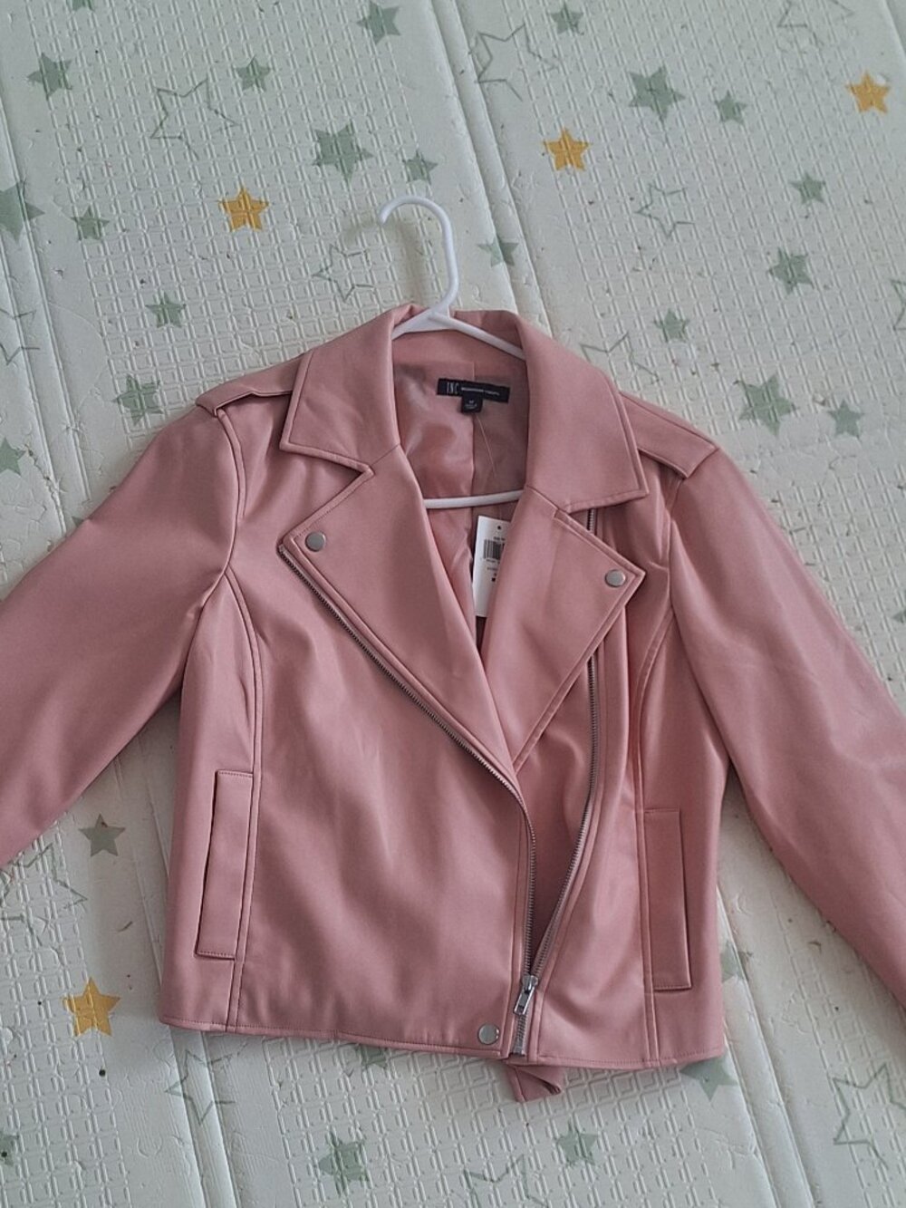 Pink Faux leather jacket